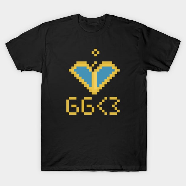 GG <3 Good Game Honor Pixel Art MOBA Emblem T-Shirt by ilrac_art